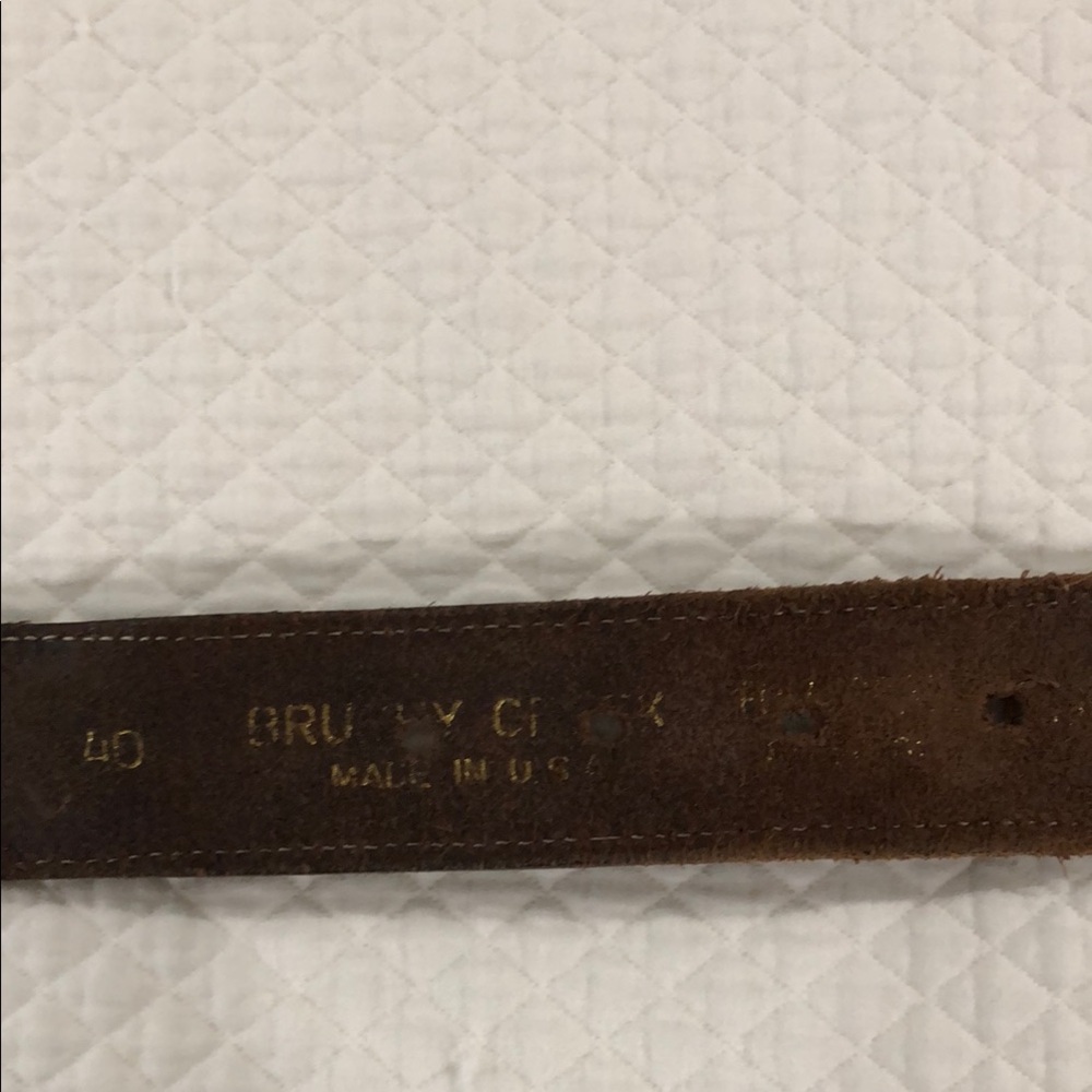 Mens Brushy Creek 1.50”Wide Leather Nylon Multicolored Woven Belt Size 40 - Picture 5 of 16